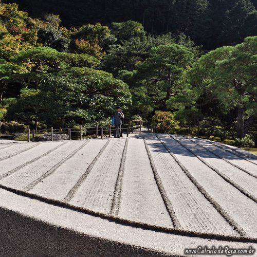 O jardim de areia do Ginkaku-Ji O Templo de Prata em Kyoto