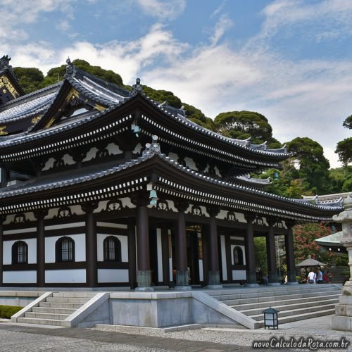 O salão Amida-do no templo Hase-dera em Kamakura