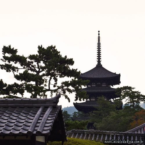 A segunda maior pagoda do Japão - Templo Kofukuji em Nara